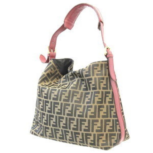 FENDI Shoulder Bag Zucca Brown - Picture 1 of 1